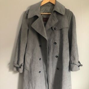 Jeffrey Banks suede trench coat
